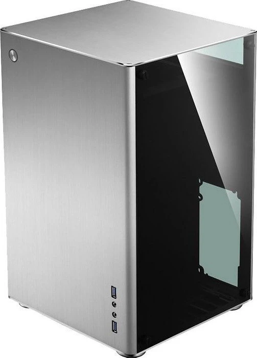 Jonsbo VR1 silber, Glasfenster, Mini-ITX