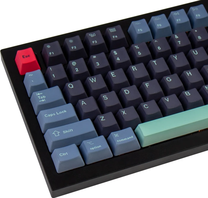 Keychron OEM Dye-Sub Keycap-Set Hacker - Version B, Kunststoff (PBT), Hacker, blau/grün, 114 Tasten, ANSI-US