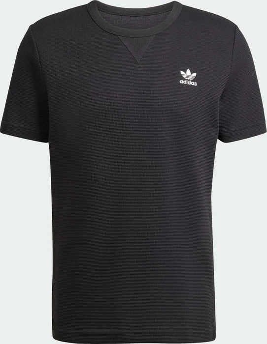 adidas Trefoil Essentials Waffle T-Shirt kurzarm schwarz/weiß (Herren)