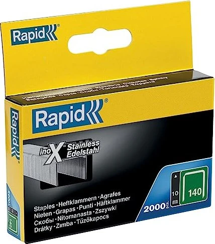 Rapid Typ 140 Edelstahl Tacker-Klammern, 10mm, 2000 Stück