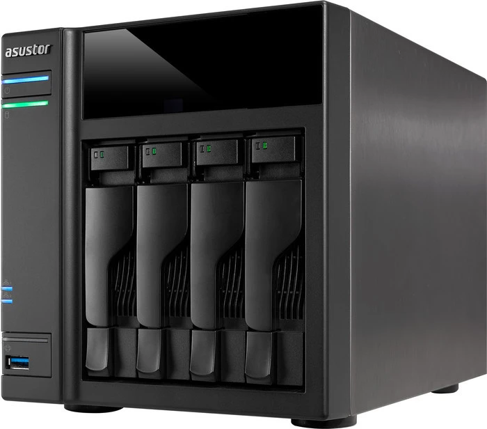 Asustor AS5004T, 1GB RAM, 2x RJ-45 1000Base-T, 3x USB-A 3.0