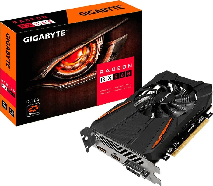 GIGABYTE Radeon RX 560 OC 2G, 2GB GDDR5, DVI, HDMI, DP