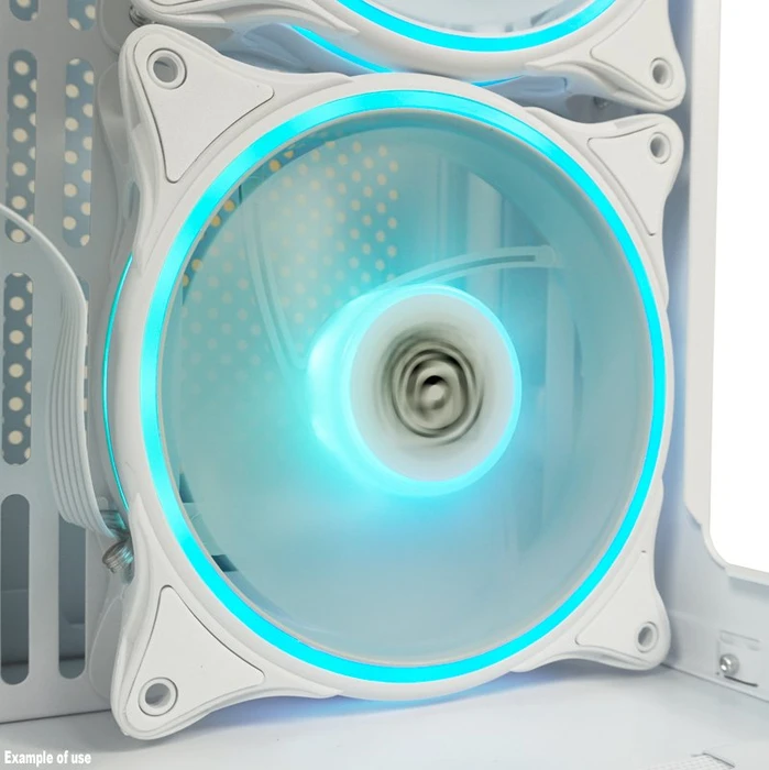 LC-Power Case Fan 120mm ARGB, weiß, 120mm