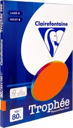 Clairefontaine Trophée Universalpapier matt ziegelrot, A4, 80g/m², 100 Blatt