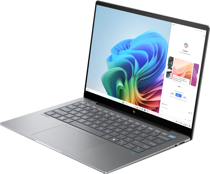 HP OmniBook X AI 14-fe0060ng, Meteor Silver, Snapdragon X Elite - X1E-78-100, 16GB RAM, 1TB SSD, DE