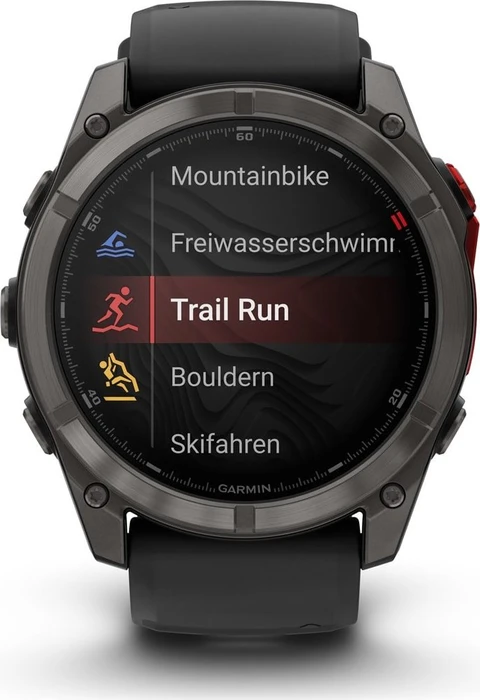 Garmin Fenix 8 Pro 51mm MicroLED carbon grey dlc titanium/black-pebble grey silicone