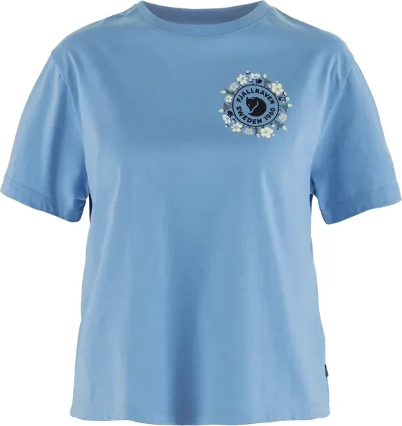 Fjällräven Fjällblomster Logo T-Shirt kurzarm ultramarine (Damen)