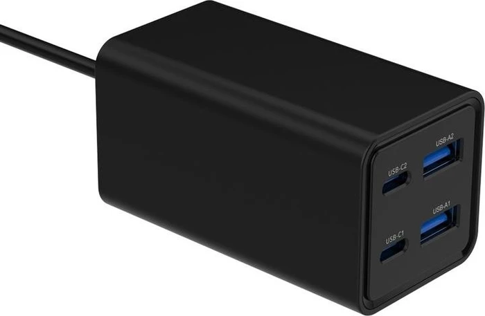 Gembird 4-Port Schnellladegerät GaN USB PD 65W schwarz