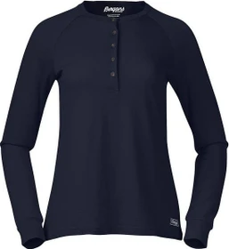 Bergans Lysebu Wool Henley Funktionsshirt langarm navy (Damen)