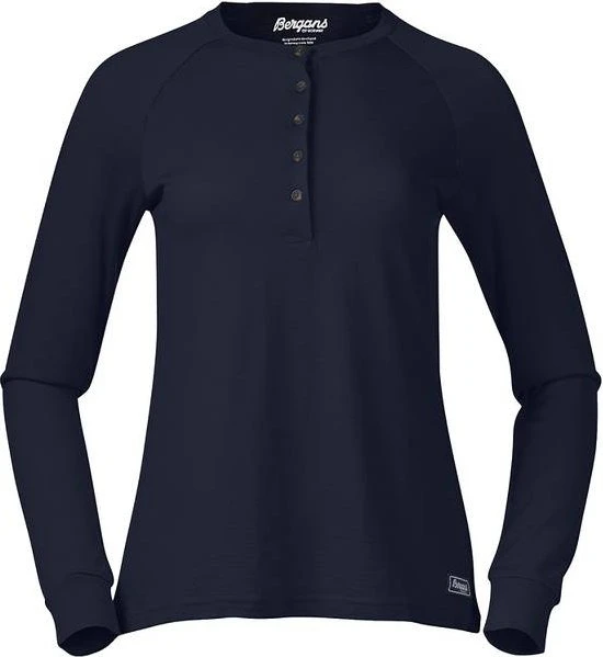 Bergans Lysebu Wool Henley Funktionsshirt langarm navy (Damen)