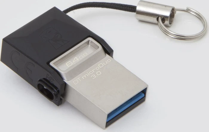 Kingston DataTraveler microDuo 64GB, USB-A + USB Micro-B, USB 3.2 Gen 1×1, USB 2.0