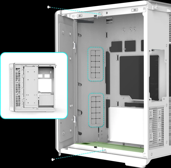 Zalman P60 White, Glasfenster