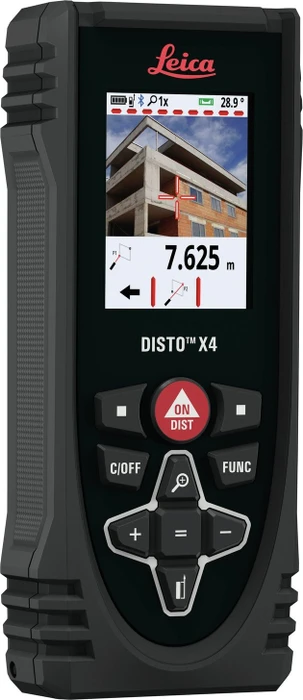 Leica DISTO X4 Batterie-Laser-Entfernungsmesser inkl. Tasche