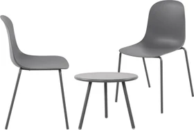 CLP Berdin Gartenmöbel-Set dunkelgrau, 3-tlg.