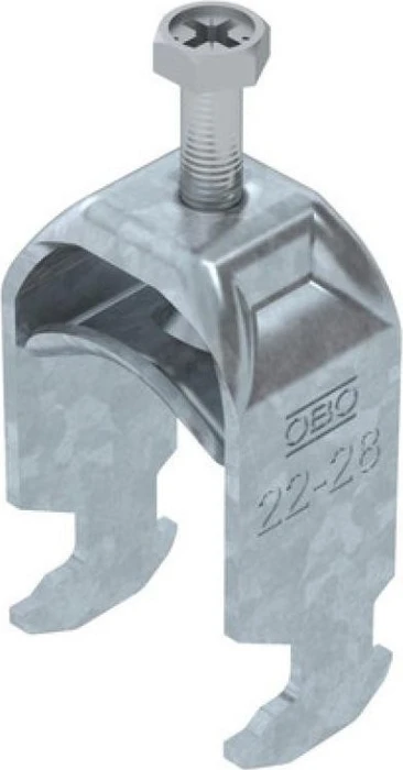OBO Bettermann Bügelschelle 2056 H-Fuß, 1-fach, Metalldruckwanne, FT