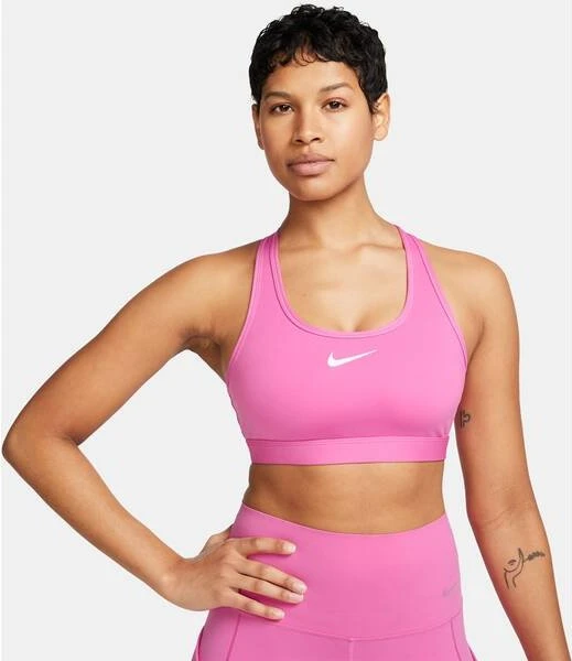 Nike Swoosh Medium Support Sport-BH playful pink/white (Damen)
