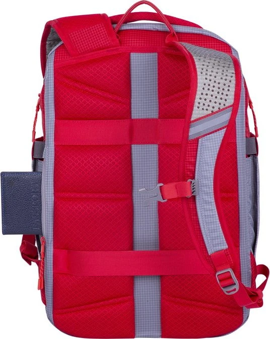 RivaCase 5225 Mercantour ECO 15.6" Laptop-Rucksack, grau/rot