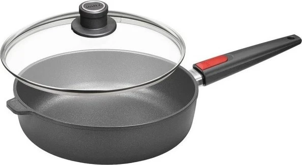 Woll nowo Titanium Induction Hochrandpfanne mit abnehmbarem Griff und Glasdeckel 28cm 3.5l