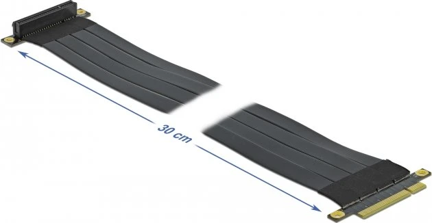 DeLOCK Riser Karte, gewinkelt, PCIe 3.0, 300mm