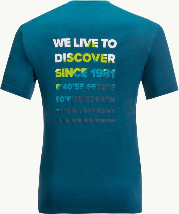 Jack Wolfskin Hiking Funktionsshirt kurzarm blue daze (Herren)