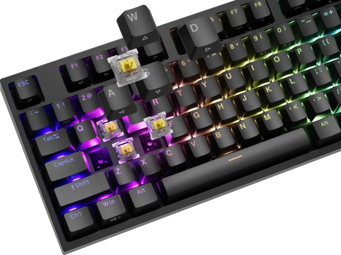 Genesis Thor 404, schwarz, LEDs RGB, hot-swap, Gateron Pro YELLOW, USB, US