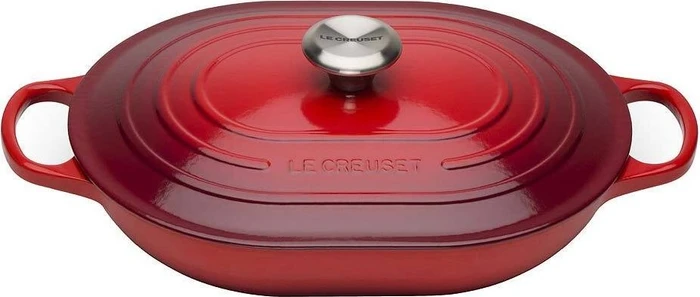 Le Creuset Signature Gusseisen Oblong Bräter 3.4l kirschrot