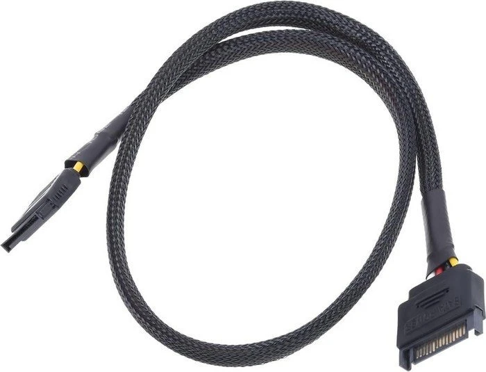 Phobya SATA Verlängerung schwarz 0.6m