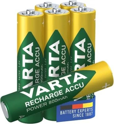 Varta Recharge Accu Power Micro AAA NiMH 800mAh, 6er-Pack