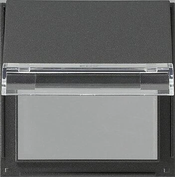 Gira TX_44 Adapterrahmen mit Klappdeckel und Beschriftungsfeld, anthrazit