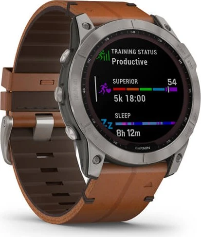 Garmin Fenix 7X Sapphire Solar titanium/chestnut