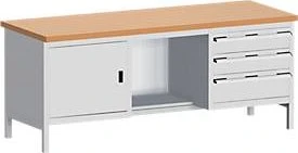 Bott Cubio Werkbank 200x84x75cm grau