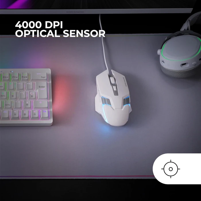 Mars Gaming MM024 weiß, USB