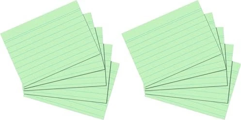 Herlitz Karteikarten, A6, liniert, grün, 100 Blatt
