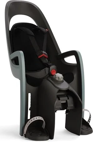 Hamax Caress mit Gepäckträger-Adapter Fahrradkindersitz grün/schwarz