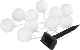 Best Season White Ball Solar Lampion Gartenleuchte 10-flammig weiß