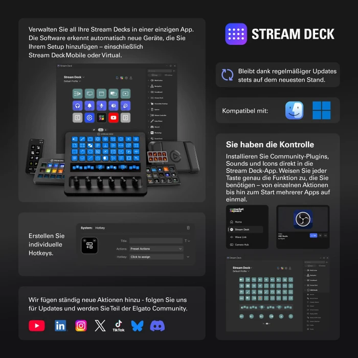 Elgato Stream Deck+ XL, schwarz, USB-C