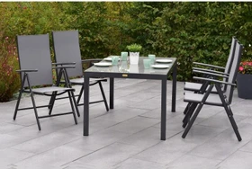Merxx Amalfi Gartenmöbel-Set grau, 5-tlg.