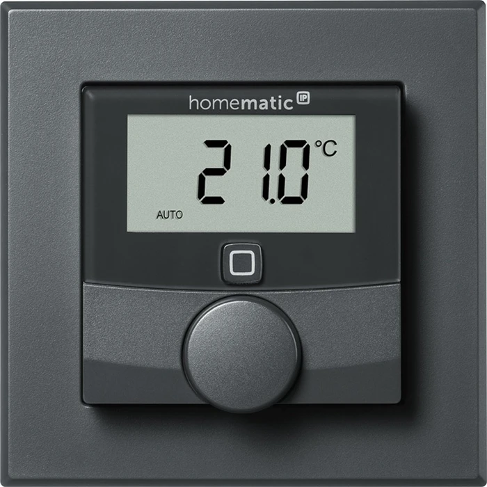 eQ-3 Homematic IP Wandthermostat mit Schaltausgang 230V anthrazit, Funk-Wandthermostat