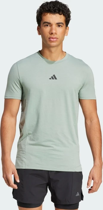 adidas Designed For Training Workout Funktionsshirt kurzarm silver green (Herren)