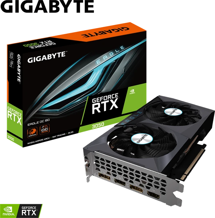 GIGABYTE GeForce RTX 3050 Eagle OC 8G, 8GB GDDR6, 2x HDMI, 2x DP