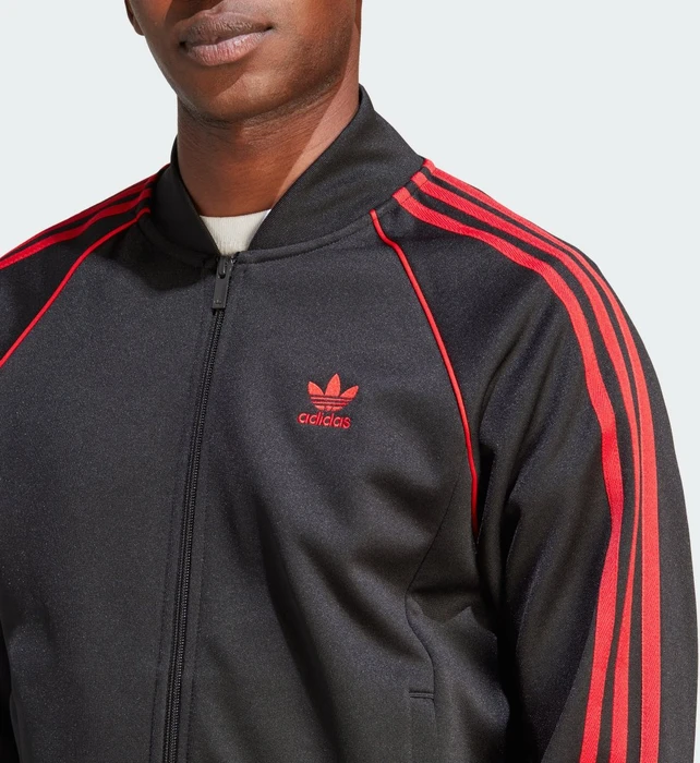 adidas Adicolor Classics SST Originals Trainingsjacke black/better scarlet (Herren)
