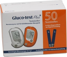 Aristo Pharma Gluco-Test Plus Blutzucker-Teststreifen, 50 Stück