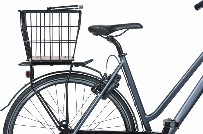 Basil Nordland Fahrradkorb black/natural