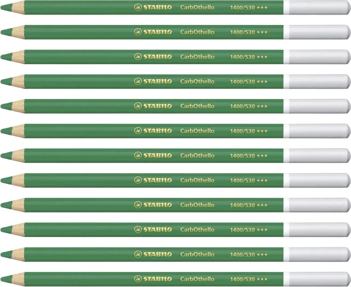 STABILO CarbOthello Kreidestift smaragdgrün, 12er-Pack