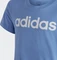 adidas Essentials Linear Logo Cotton Slim Fit T-Shirt kurzarm blue fusion/white (Junior) Vorschaubild