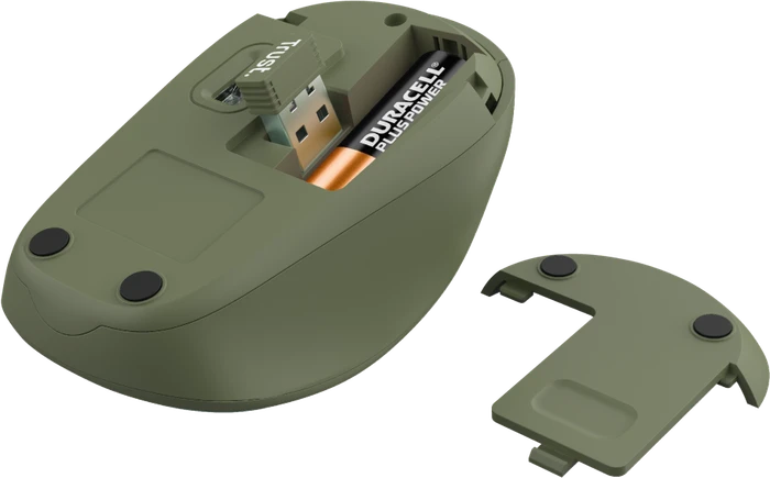 Trust Yvi+ Silent Wireless Mouse grün, ECO zertifiziert, USB