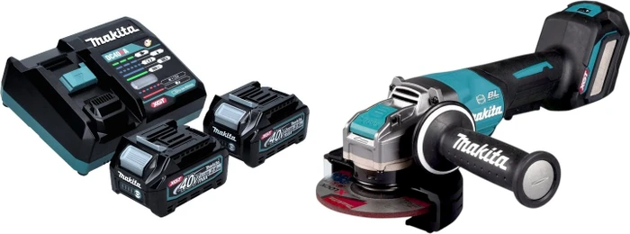 Makita GA044GD201 XGT Akku-Winkelschleifer inkl. 2 Akkus 2.5Ah