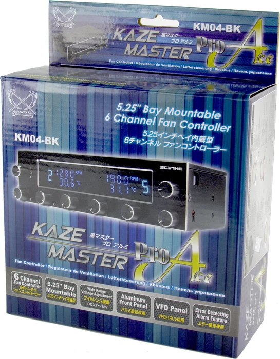 Scythe Kaze Master Pro Ace schwarz, 5.25" Lüftersteuerung 6-Kanal
