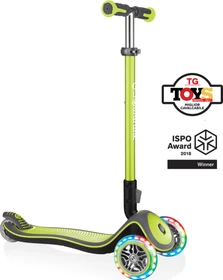 Globber Elite Deluxe Lights Kickboard lime green