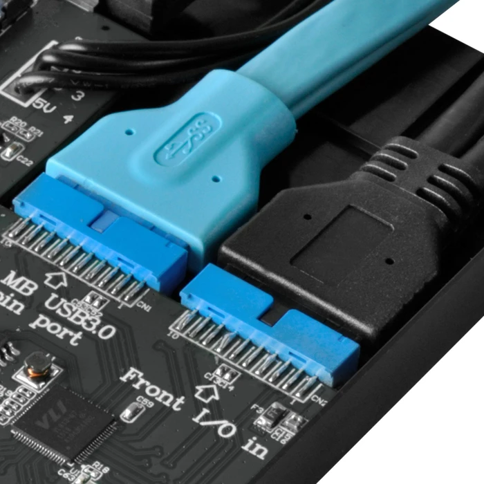 SilverStone ODD-Adapter, für 12.7mm Einschub, 2x USB-A 3.0